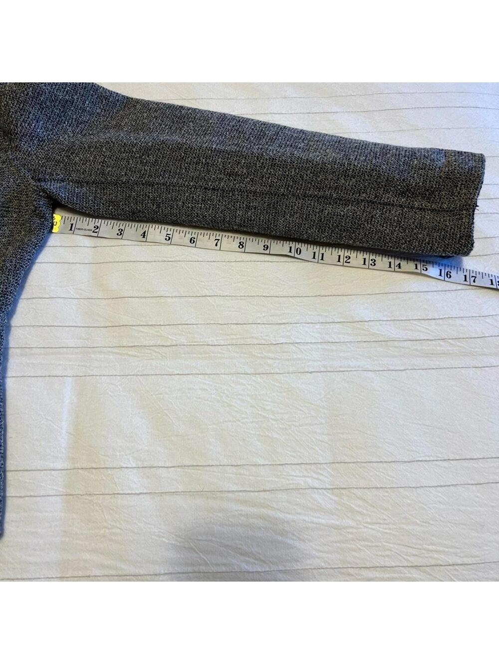 Charter Club Black Gray Wool-Texture Fleece-Lined Jacket Women's Small - Picture 8 of 8